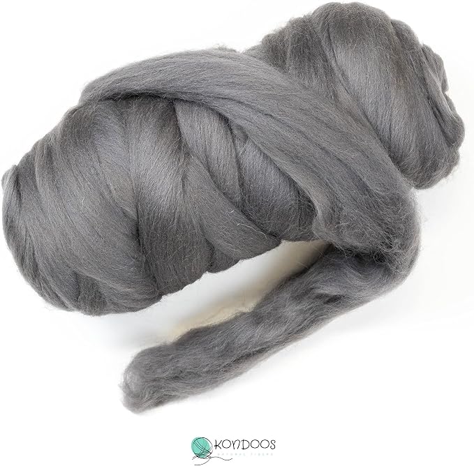 Colored Natural Wool roving, 1 lb. Best Wool - Image 2
