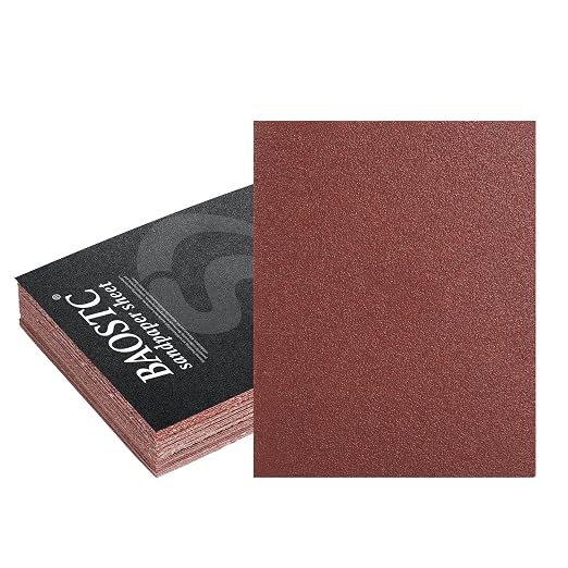 1/4 Sandpaper Sheet – 4-1/2” x 5-1/2”, P80 Grit, Plain Backing - Image 2