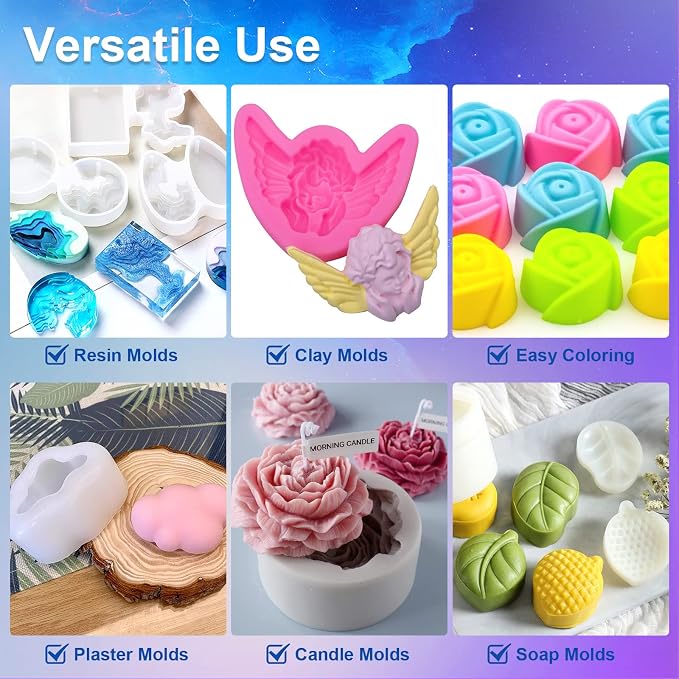 CHANGTIKEJI Silicone Mold Making Kit, 84oz 10A Elastic Liquid Silica Gel - Image 6