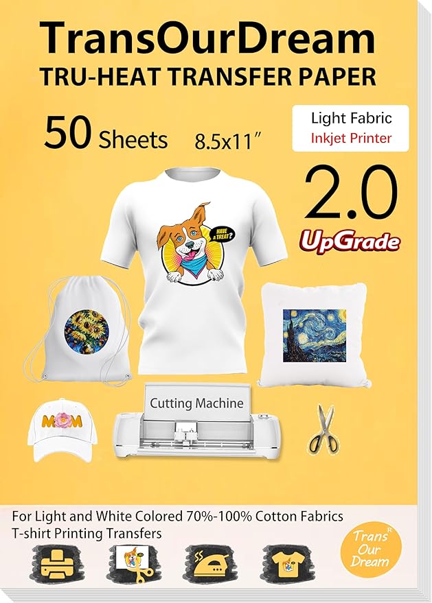 TransOurDream Upgraded Iron on Heat Transfer Paper by TransOurDream