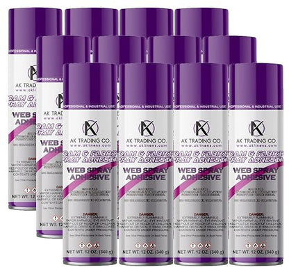 AK Trading Professional Quality General Multipurpose Spray Adhesive, 12-Ounce by Fabrics%7CEventDecor%7CCrafts%7CUpholsteryFoam