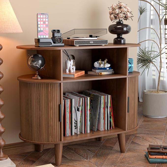 Large Round Record Player Stand - Image 3
