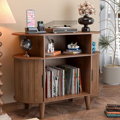 Large Round Record Player Stand - Image 3