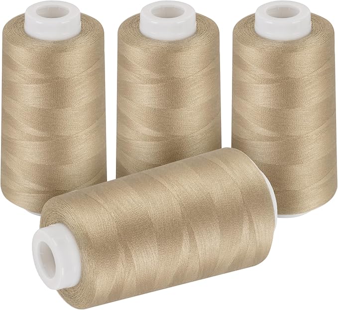 Serger Thread 4 Cones 3000 Yards Each Spool All Purpose Polyester Thread 40S/2 by StiVerse