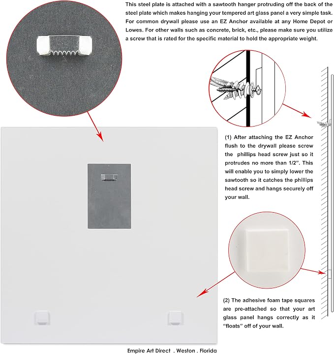 Empire Art Direct Frameless Free Floating Tempered Glass Panel Graphic Wall Art - Image 7