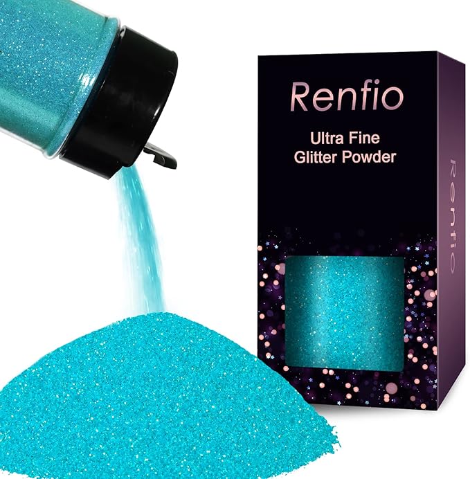 Renfio Iridescent Ultra Fine Glitter Powder Resin Supplies Glitters 1.94 Oz PET by Renfio