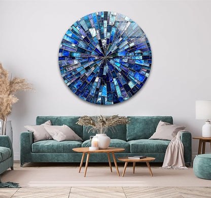 My Photostation.com 10'' Diameter Radiant Mosaic Burst Round Glass Wall Art by MyPhotostation