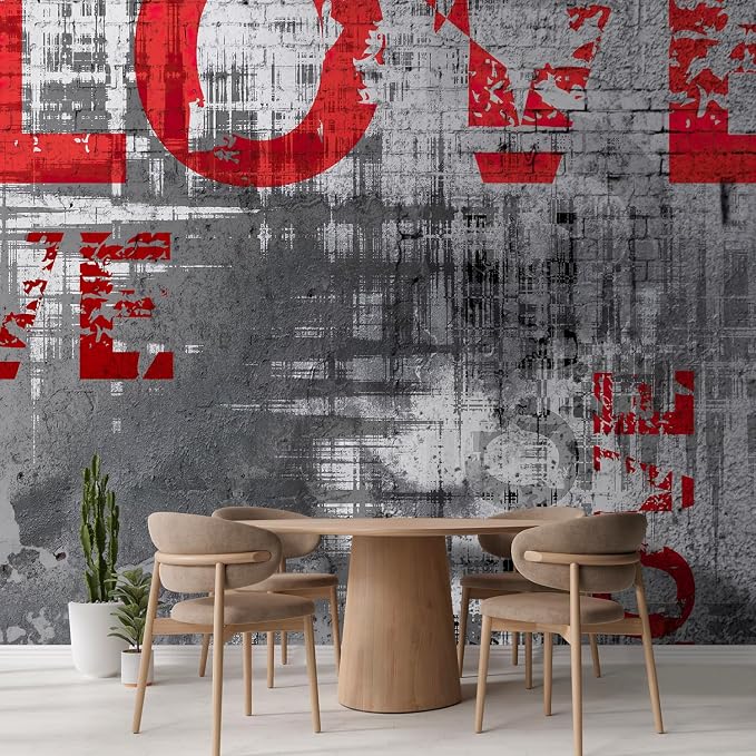 wall26 Wall Sticker/Wall Mural Love Letters Graffiti, Not Peel and Stick - Image 3