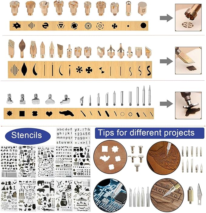 112PCS Calegency Wood Burning Kit-Wood Burning Tool Set - Image 5