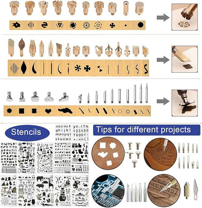112PCS Calegency Wood Burning Kit-Wood Burning Tool Set - Image 5