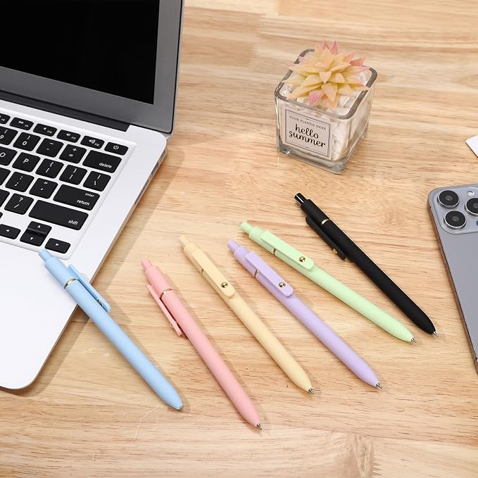 Ddaowanx Colorful Gel Pens, 0.5mm Fine Point Retractable, Cute Pens - Image 6