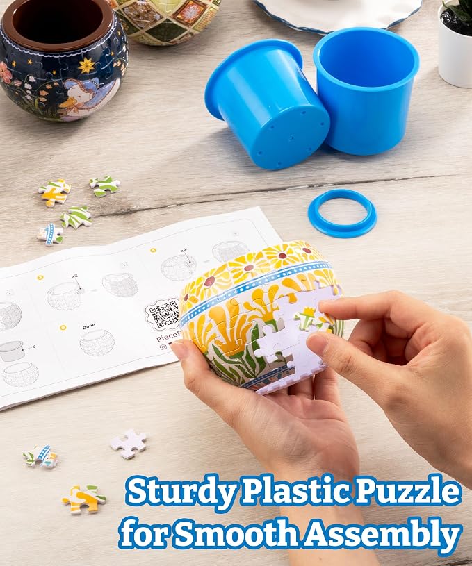 PieceRelax 3D Puzzle Planter 80 Pieces - Image 3