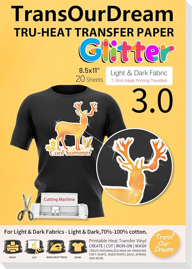TransOurDream Glitter 3.0 Heat Transfer Paper by TransOurDream