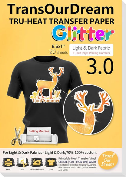 TransOurDream Glitter 3.0 Heat Transfer Paper by TransOurDream