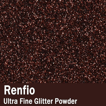 Renfio Ultra Fine Glitter Powder Metallic Resin Glitter 2.11 Oz PET Flakes - Image 2