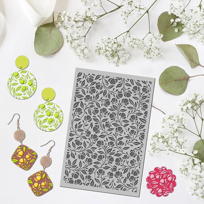 Arbuya Floral Blossom Polymer Clay Texture Mat - Image 4