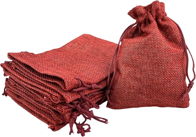 Palmhomee Pack of 25 Burlap Gift Bags - Image 2