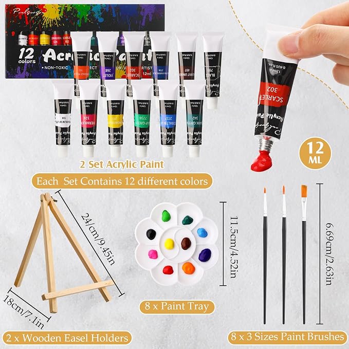 Cholemy 36 Pcs Paint and Sip Kit - Image 3