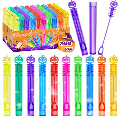 200 Piece Halloween Party Favor Bubbles, Halloween Bubble Wands Bulk by ZIRSENG
