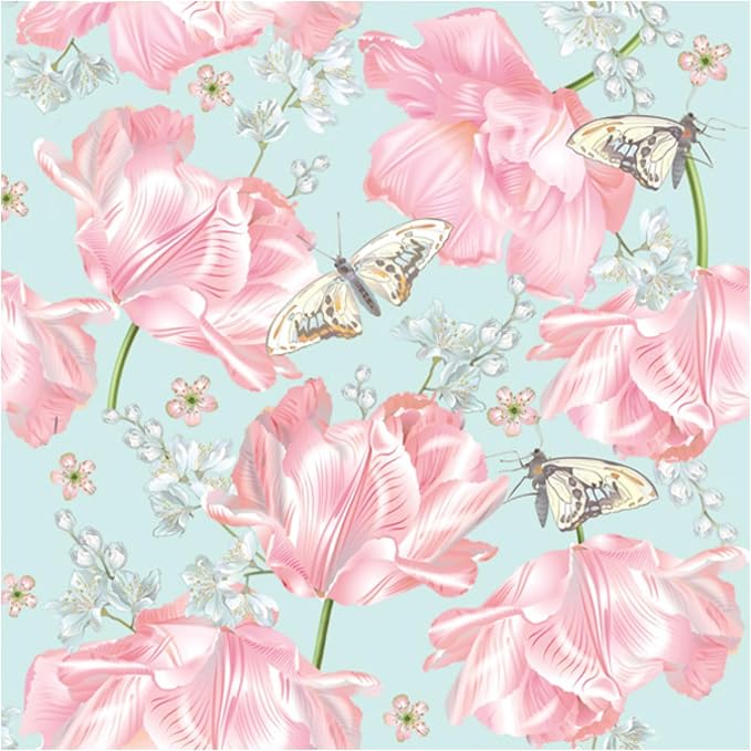 20-ct 13x13 Flowers Paper Luncheon Decoupage Napkins, 3-Ply Servilletas Printed by KeepUnique