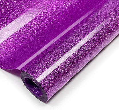 Dark Purple Glitter HTV Heat Transfer Vinyl, by Unknown