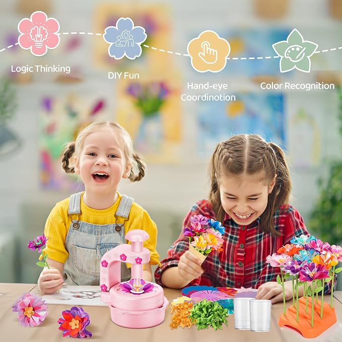 Fabric Flower Bouquets Toys, DIY Craft Kits - Image 4