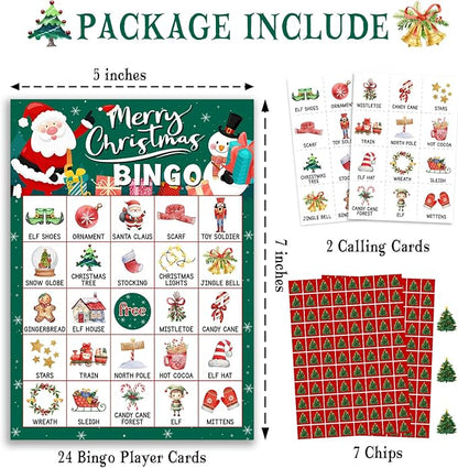 Christmas Bingo Game Cards, 24 Players Christmas Bingo Game - Image 2