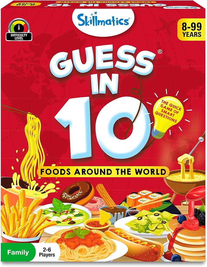 Skillmatics Guess in 10 Foods Around The World, Card Game by Skillmatics