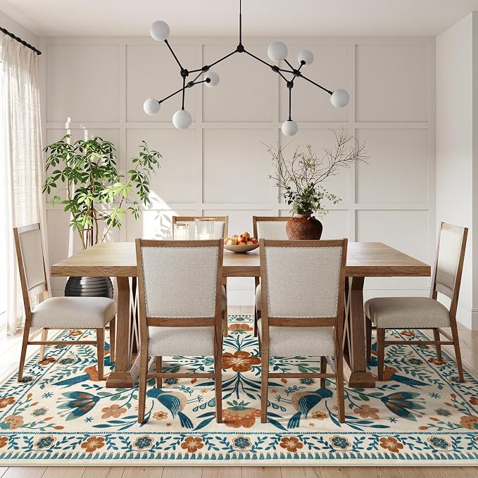 Morebes Washable Floral 8x10 Area Rugs - Image 8