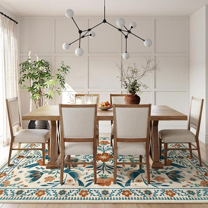 Morebes Washable Floral 8x10 Area Rugs - Image 8