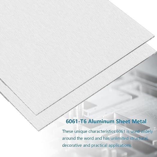 2PCS 6061 Aluminum Sheet Metal, Rectangle Aluminum Plate Solid Metal Sheet Plate - Image 3