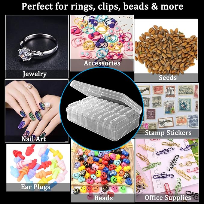 DUOFIRE 18 Pieces Plastic Bead Organizer, Craft Organizers and Storage Bead - Image 6