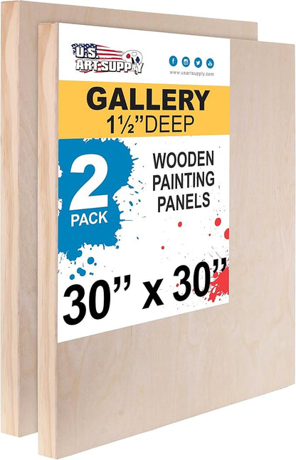 U.S. Art Supply Unfinished Cradled Wood Panels by USArtSupply