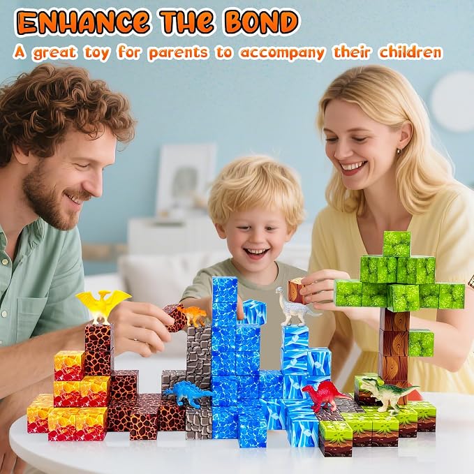 100PCS Dinosaur Magnetic Blocks - Image 6