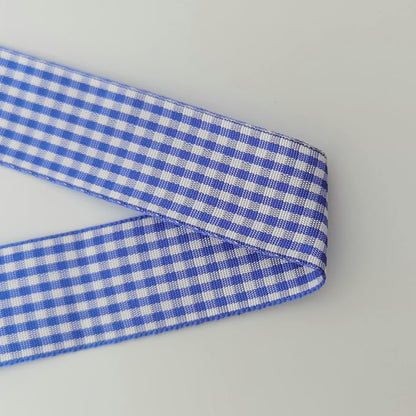 Blue and White Gingham Ribbon Plaid Ribbon 25 Yards Each Roll 100% Polyester - Image 8