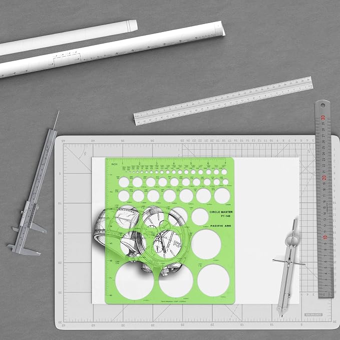 Pacific Arc Professional Circle Guide Template, 45 Total Circle from 1/16 Inch - Image 8