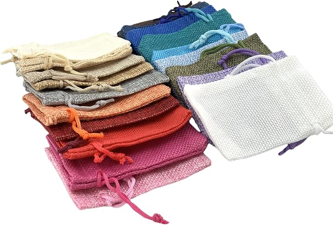 Palmhomee Pack of 20 Burlap Gift Bags - Image 3