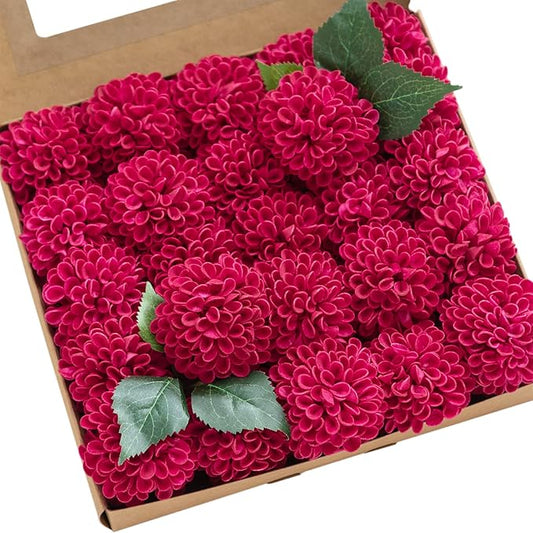 Ling's moment Dahlia Foam Artificial Real Touch Faux Fake Flowers by LingsMoment