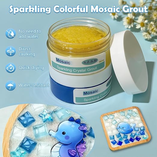 Mosaic Crystal Grout for Tiles Crafts–Handmade Mosaic Crystal Sealant & - Image 4
