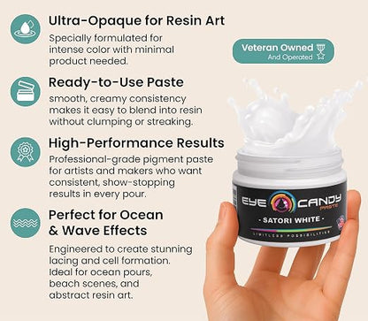 Eye Candy White Resin Pigment Paste Satori White | Create Cells and Lacing | - Image 3