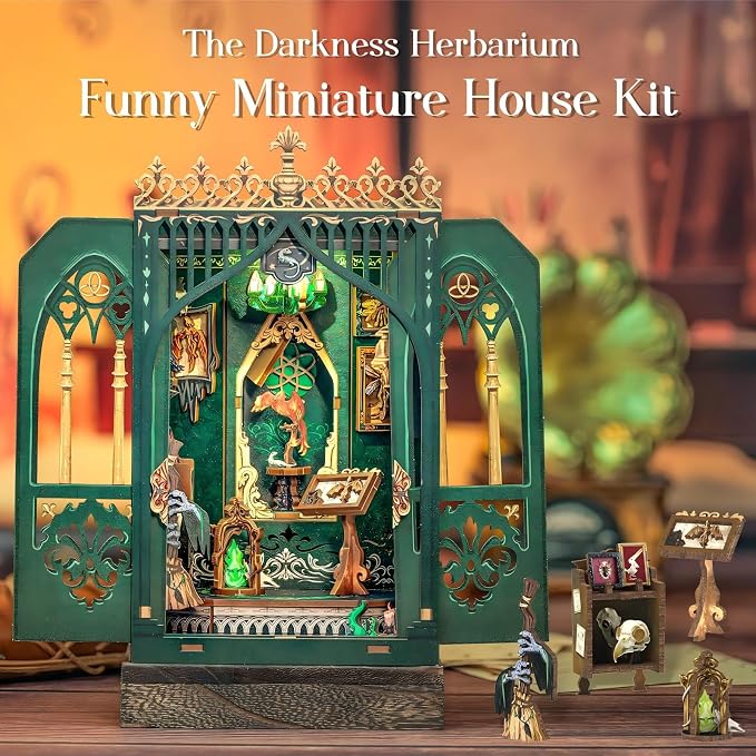 Fsolis Book Nook Kits, DIY Miniature House Kit 3D Puzzles - Image 6