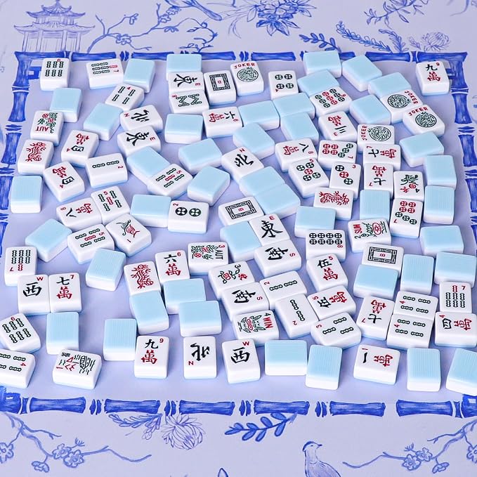 American Mahjong Tile Set with 166 Blue Back Tiles - Image 6