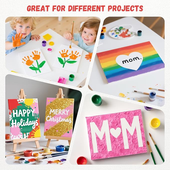 Simetufy 12 Pack 9 x 12 inch Canvas Boards - Image 2