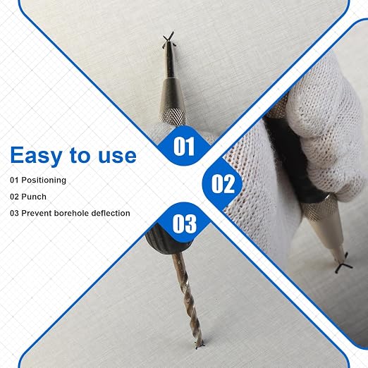 2Pcs Center Punch, 6Inch Automatic Center Punch Super Strong, Adjustable Spring - Image 5