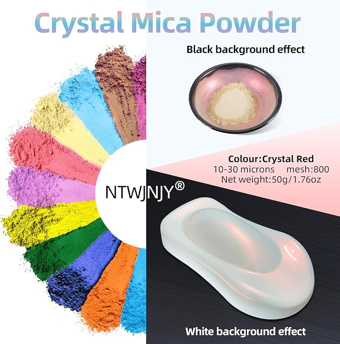 Crystal Red Mica Powder for Epoxy Resin，Natural Shimmer Mica Powder Used for - Image 2