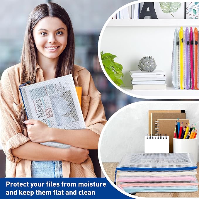 10pcs Mesh Zipper Pouch Bags, 10 Sizes Zipper Bags - Image 5