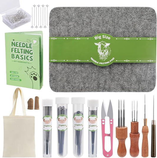 IMZAY Needles Felting Tools, Large Needle Felting Mat, Felting Supplies by Imzay