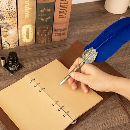 Quill pen ink set, Feather Pen and Ink Set, Antique Calligraphy Pen - Image 6