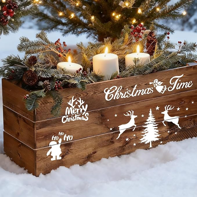14Pcs Larger Christmas Stencils - Image 5