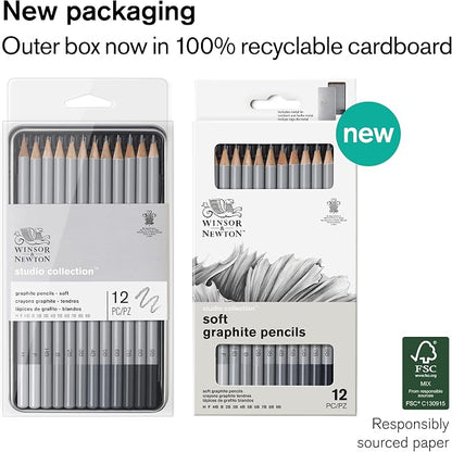 Winsor & Newton Studio Collection Artist Pencils, Graphite Pencils - Image 2